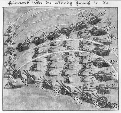 Tactical Use of Artillery: Curved Firing, illustration from 
